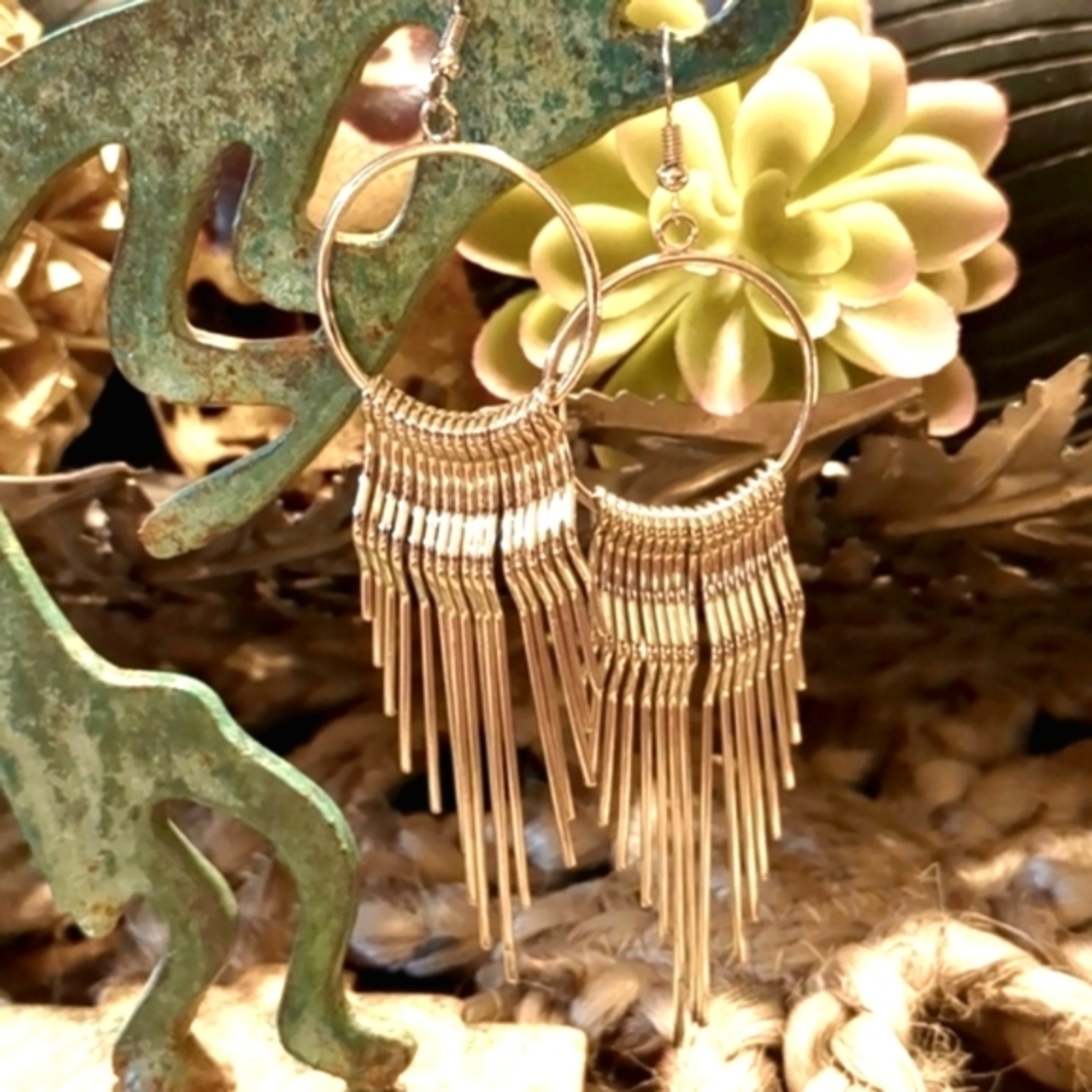 SILVER CASCADING EARRINGS